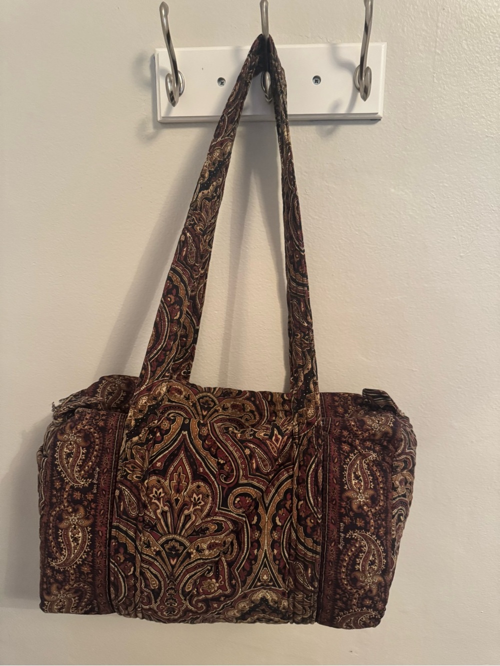 Vintage Rare Vera Bradley “Mocha” Quilted Paisley-1996